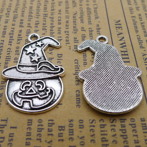 10Pcs 20*30mm Antique Silver Color Alloy Clown Magic Hat Charms Fashion Necklace Pendant Accessories Charms For Jewelry Making