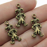 10Pcs 24*12mm Antique Bronze Color Clown Charms For DIY Jewelry Making Fashion Bracelet Pendant Accessories Handcraft Wholesale