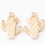10pcs 20*15*3mm Four Color Metal Zinc Alloy Cactus Charms Fit Jewelry Medical Plant Pendant Charms Makings