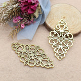 10pcs 41x25mm Filigree Connector Motif For Bracelet Making Connector Flower Charms For Jewelry Making