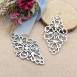 10pcs 41x25mm Filigree Connector Motif For Bracelet Making Connector Flower Charms For Jewelry Making