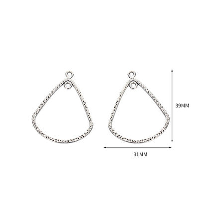 10pcs 51x21mm Antique Silver Color Drop Earring Accessories Earring Connector For Jewelry Making DIY Jewelry Findings
