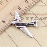 10pcs Charms Airplane Plane 25x31mm Tibetan Silver Color Pendants Antique Jewelry Making DIY Handmade Craft
