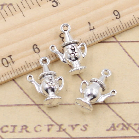 10pcs Charms Aladdin's Lamp 18x12x7mm Tibetan Silver Color Pendants Antique Jewelry Making DIY Handmade Craft