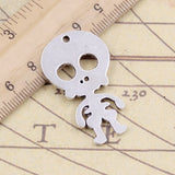 10pcs Charms Alien ET Bones 39x23mm Tibetan Silver Color Pendants Antique Jewelry Making DIY Handmade Craft Pendant EF3868