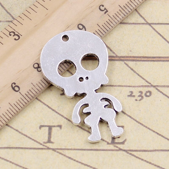 10pcs Charms Alien ET Bones 39x23mm Tibetan Silver Color Pendants Antique Jewelry Making DIY Handmade Craft Pendant EF3868