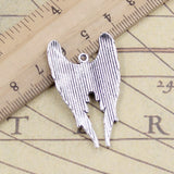 10pcs Charms Angel Wings 39x24mm Tibetan Bronze Silver Color Pendants Antique Jewelry Making DIY Handmade Craft Pendant EF3909