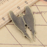 10pcs Charms Angel Wings 39x24mm Tibetan Bronze Silver Color Pendants Antique Jewelry Making DIY Handmade Craft Pendant EF3909