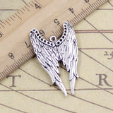 10pcs Charms Angel Wings 39x24mm Tibetan Bronze Silver Color Pendants Antique Jewelry Making DIY Handmade Craft Pendant EF3909