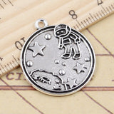 10pcs Charms Astronaut Space Dream Cosmonaut Star 38x35mm Tibetan Silver Color Pendant Antique Jewelry Making DIY Handmade Craft
