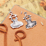 10pcs Charms Ballet Skirt Dance Cloth 29*18mm Tibetan Silver Color Pendants Antique Jewelry Making DIY Handmade Craft