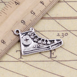 10pcs Charms Basketball Star Shoes 30x20mm Tibetan Bronze Silver Color Pendants Antique Jewelry Making DIY Handmade Craft