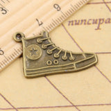 10pcs Charms Basketball Star Shoes 30x20mm Tibetan Bronze Silver Color Pendants Antique Jewelry Making DIY Handmade Craft