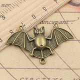 10pcs Charms Bat Vampire Dracula Connector 29x47mm Tibetan Bronze Silver Color Antique Jewelry Making DIY Handmade Crafts
