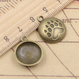 10pcs Charms Bear Paw 19x17mm Tibetan Bronze Silver Color Pendants Antique Jewelry Making DIY Handmade Craft