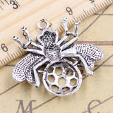 10pcs Charms Bee Hornet Honey Honeybee 33x36mm Tibetan Silver Color Pendants Antique Jewelry Making DIY Handmade Craft Pendant