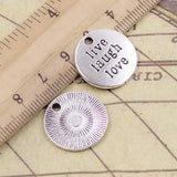 10pcs Charms Believe Love Beloved Dream Karma 20x20mmTibetan Silver Color Pendants Antique Jewelry Making DIY Handmade Pendant