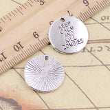 10pcs Charms Believe Love Beloved Dream Karma 20x20mmTibetan Silver Color Pendants Antique Jewelry Making DIY Handmade Pendant