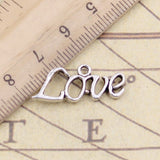 10pcs Charms Believe Love Hope Peace Faith Antique Silver Color Pendants Making DIY Handmade Jewelry Factory Wholesale