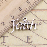 10pcs Charms Believe Love Hope Peace Faith Antique Silver Color Pendants Making DIY Handmade Jewelry Factory Wholesale