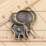 10pcs Charms Big Ears Elephant 37x31mm Tibetan Bronze Silver Color Pendants Antique Jewelry Making DIY Handmade Craft Pendant
