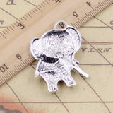 10pcs Charms Big Ears Elephant 37x31mm Tibetan Bronze Silver Color Pendants Antique Jewelry Making DIY Handmade Craft Pendant