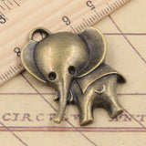 10pcs Charms Big Ears Elephant 37x31mm Tibetan Silver Color Pendants Antique Jewelry Making DIY Handmade Craft