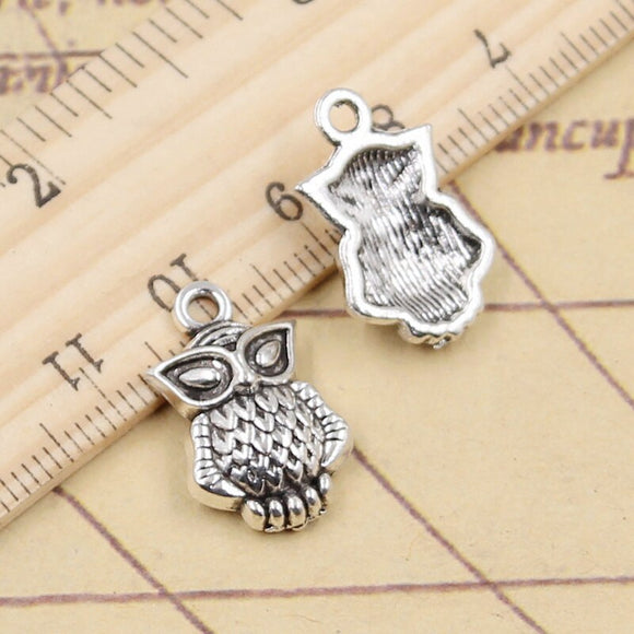10pcs Charms Big Eye Owl 20x13mm Tibetan Silver Color Pendants Antique Jewelry Making DIY Handmade Craft