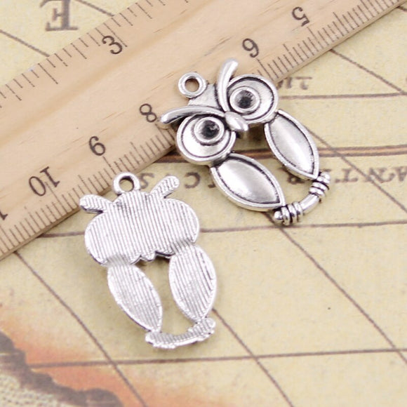 10pcs Charms Big Eyes Owl 30x19mm Tibetan Silver Color Pendants Antique Jewelry Making DIY Handmade Craft Pendant