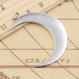 10pcs Charms Big Moon 44x33mm Tibetan Silver Color Pendants Antique Jewelry Making DIY Handmade Craft
