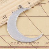 10pcs Charms Big Moon 44x33mm Tibetan Silver Color Pendants Antique Jewelry Making DIY Handmade Craft