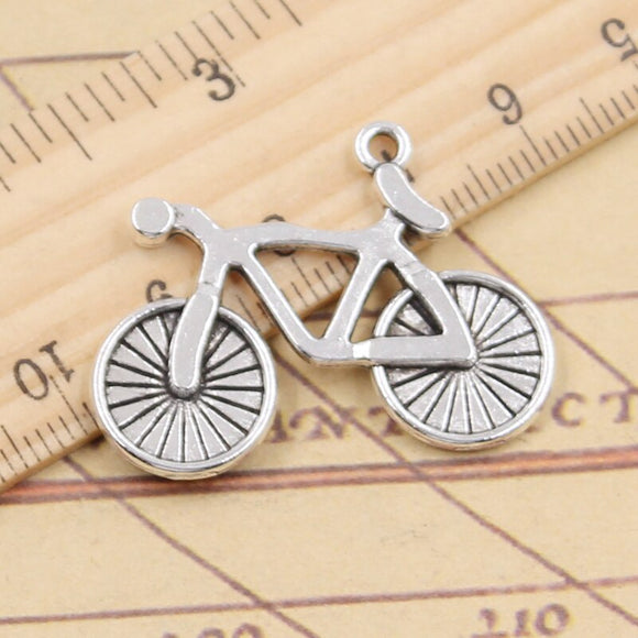 10pcs Charms Bike Bicycle 25x34mm Tibetan Silver Color Pendants Antique Jewelry Making DIY Handmade Craft