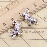 10pcs Charms Bird Parrot 17x17mm Tibetan Bronze Silver Color Pendants Antique Jewelry Making DIY Handmade Craft