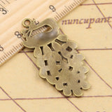 10pcs Charms Bird Peacock Phoenix 44x22mm Tibetan Bronze Silver Color Pendants Antique Jewelry Making DIY Handmade Craft