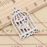 10pcs Charms Birdcage Heart 20x33mm Tibetan Silver Color Pendants Antique Jewelry Making DIY Handmade Craft
