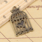 10pcs Charms Birdcage Heart 20x33mm Tibetan Silver Color Pendants Antique Jewelry Making DIY Handmade Craft