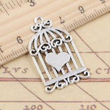 10pcs Charms Birdcage Heart 20x33mm Tibetan Silver Color Pendants Antique Jewelry Making DIY Handmade Craft
