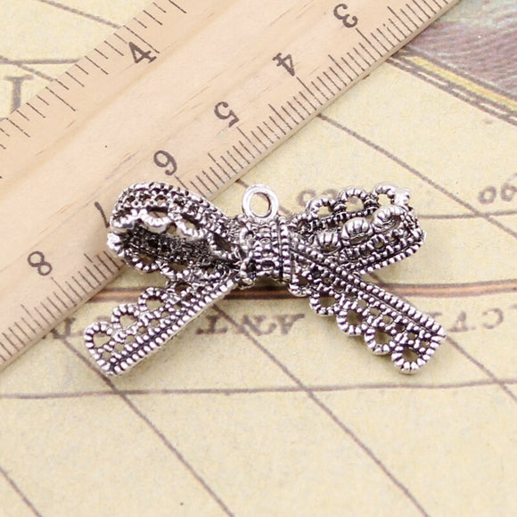 10pcs Charms Bowknot Bow 44x23mm Tibetan Silver Color Pendants Antique Jewelry Making DIY Handmade Craft