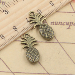 10pcs Charms Bromeliaceae Ananas Pineapple 23x10mm Tibetan Bronze Silver Color Pendants Antique Making DIY Handmade Pendant