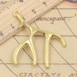 10pcs Charms Buckhorn Antler Deer 51x40mm Tibetan Silver Color Pendants Antique Jewelry Making DIY Handmade Craft  h1206