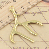 10pcs Charms Buckhorn Antler Deer 51x40mm Tibetan Silver Color Pendants Antique Jewelry Making DIY Handmade Craft  h1206