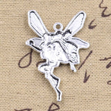 10pcs Charms Butterfly Fairy Angel 42x29mm Antique Silver Color Pendants DIY Crafts Making Findings Handmade Tibetan Jewelry