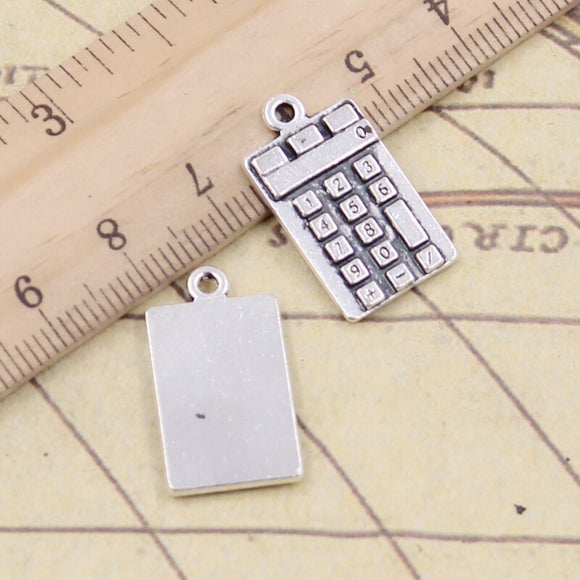 10pcs Charms Calculator Counter 23x13mm Tibetan Bronze Silver Color Pendants Antique Jewelry Making DIY Handmade Craft
