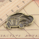 10pcs Charms Car 39x26mm Tibetan Bronze Silver Color Pendants Antique Jewelry Making DIY Handmade Craft