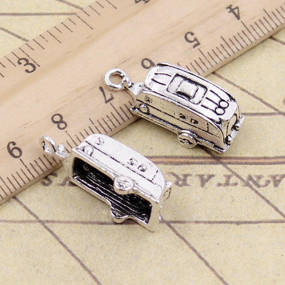 10pcs Charms Caravan Trailer Touring Travel Trailer 26x7x6mm Tibetan Silver Color Pendants Antique Jewelry Making DIY Pendant