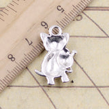 10pcs Charms Cat Yarn Ball 25x15mm Tibetan Silver Color Pendants Antique Jewelry Making DIY Handmade Craft Pendant