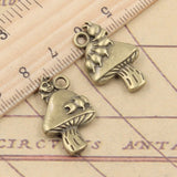 10pcs Charms Centipede Mushroom 25x16mm Tibetan Bronze Silver Color Pendants Antique Jewelry Making DIY Handmade Craft Ef3743