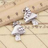 10pcs Charms Centipede Mushroom 25x16mm Tibetan Bronze Silver Color Pendants Antique Jewelry Making DIY Handmade Craft Ef3743