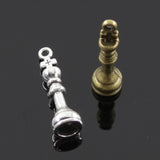 10pcs Charms Chess King Queen Rook Knight Bishop Pawn Tibetan Bronze Silver Color Pendants Antique Jewelry Making DIY Handmade