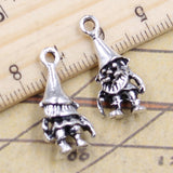 10pcs Charms Christmas Santa Claus 28x11x7mm Tibetan Silver Color Pendants Antique Jewelry Making DIY Handmade Craft Pendant